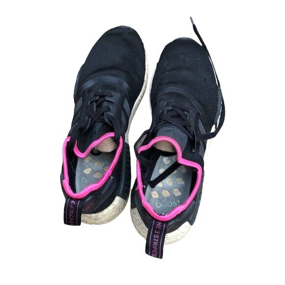 2019 Adidas NMD R1 Black Shock Pink Size 12 - Picture 16 of 16